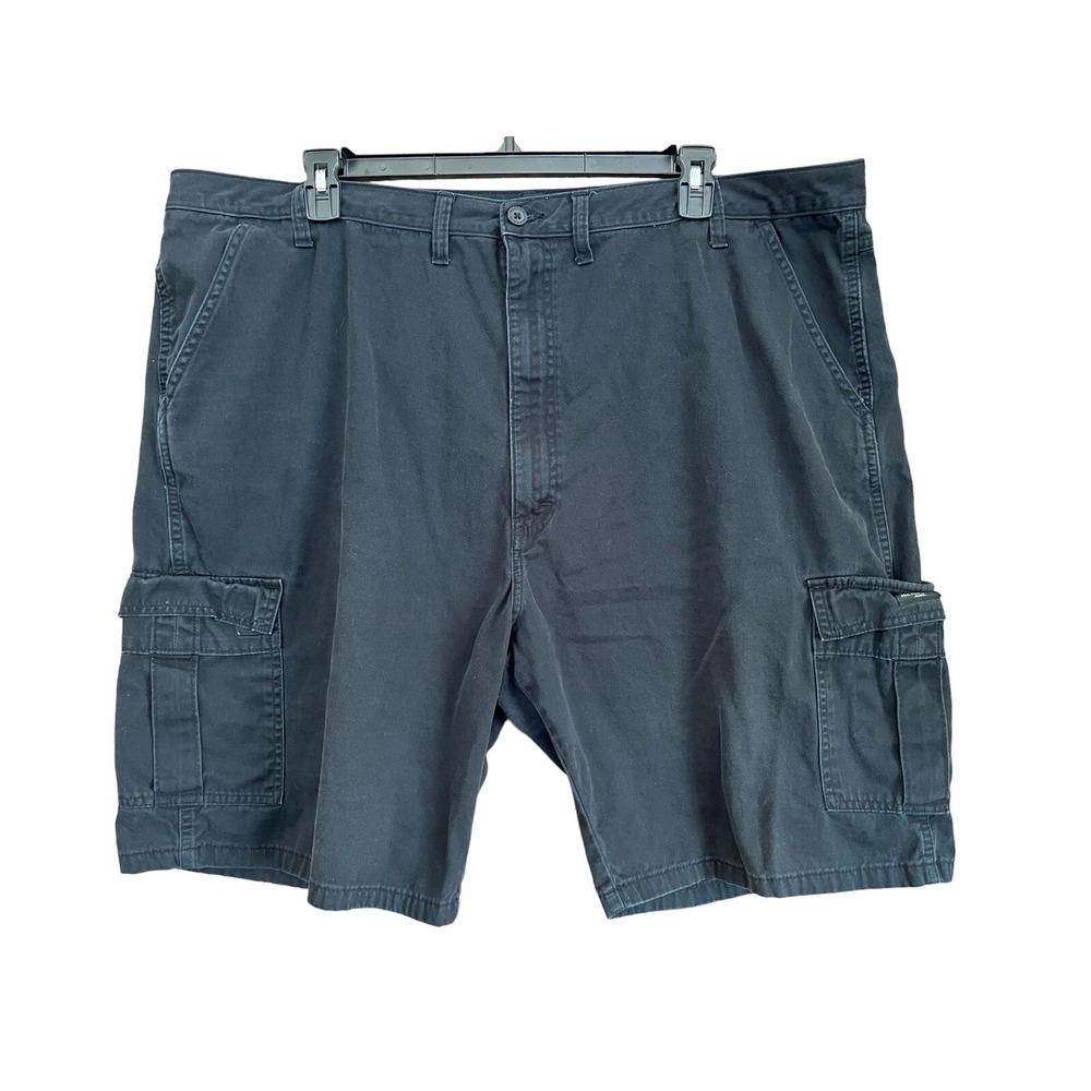Wrangler Mens 46 Black Cargo Shorts Cotton Outdoor Hiking Fishing Casual